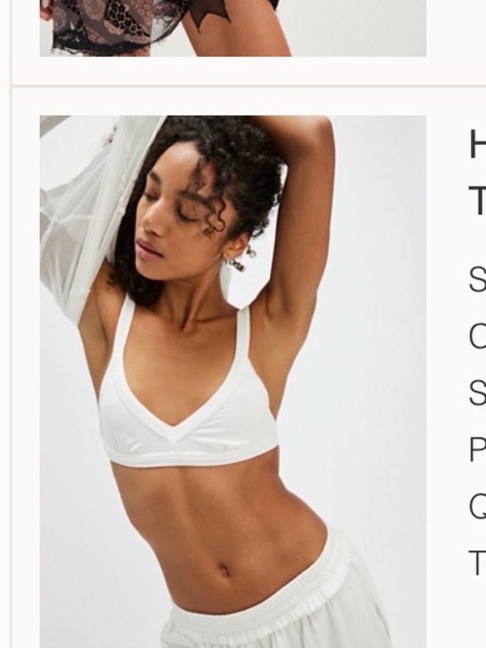 Free People Bra Never worn with tags still
